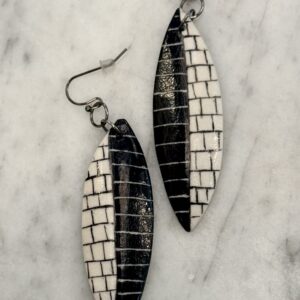 Black & White Grid Earrings