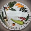 large paper plate w veg