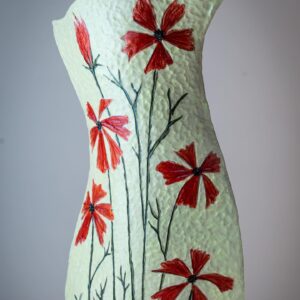 Red pitcher vase