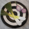 Bullseye leeks & shallot plate