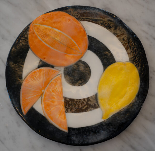 Bullseye orange plate